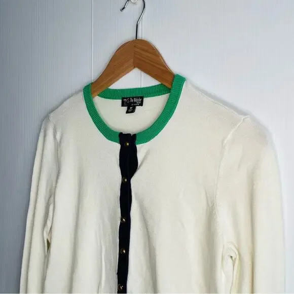 The Webster for Target dressy ivory and green cardigan size medium - Picture 8 of 9
